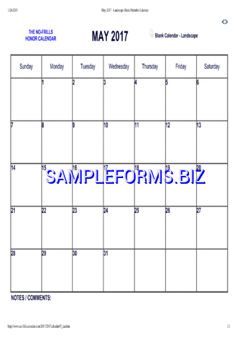 May 2017 Calendar 1 pdf free